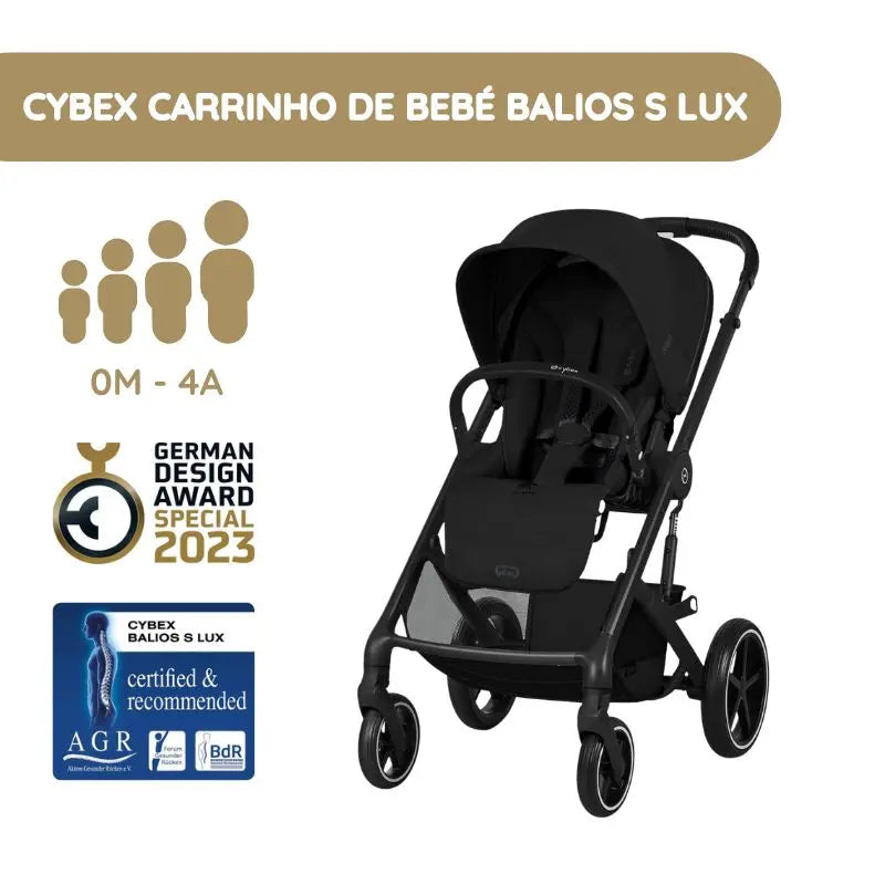 Cybex Balios S Lux Carrinho de Bebé - Moon Black