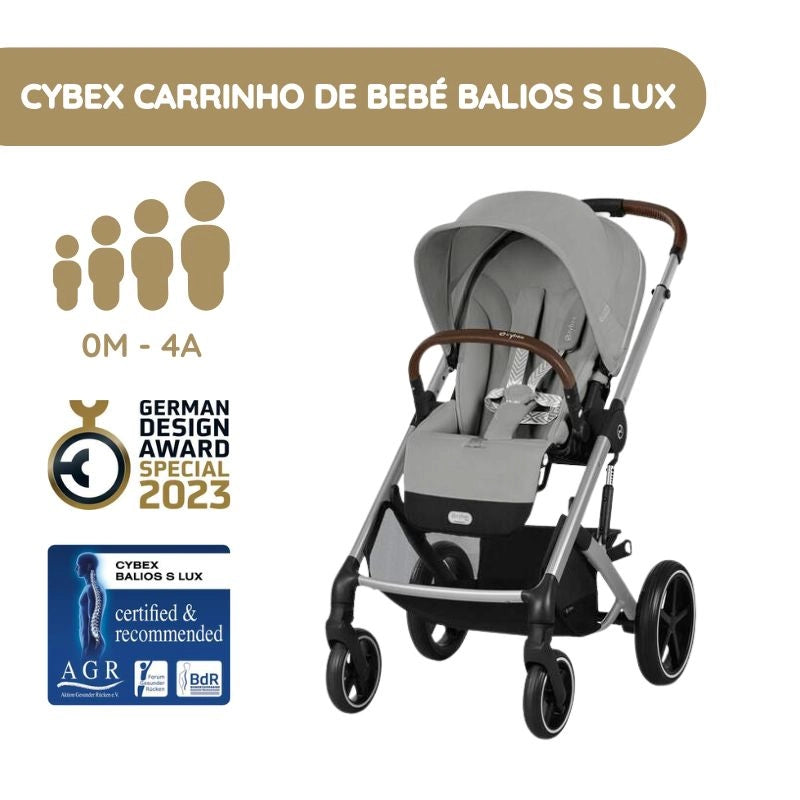 Cybex Carrinho de Bebé Balios S Lux - Stone Grey