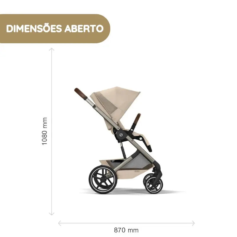 Cybex Balios S Lux Carrinho de Bebé com Alcofa Dobrável - Stormy Blue