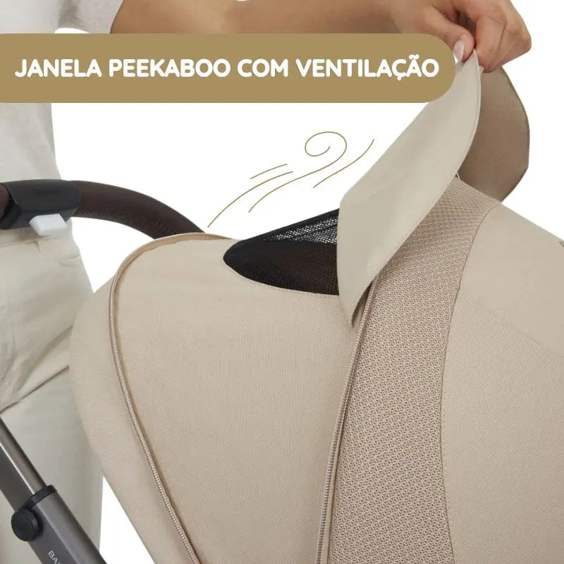 Cybex Balios S Lux Carrinho de Bebé com Alcofa Dobrável - Almond Beige