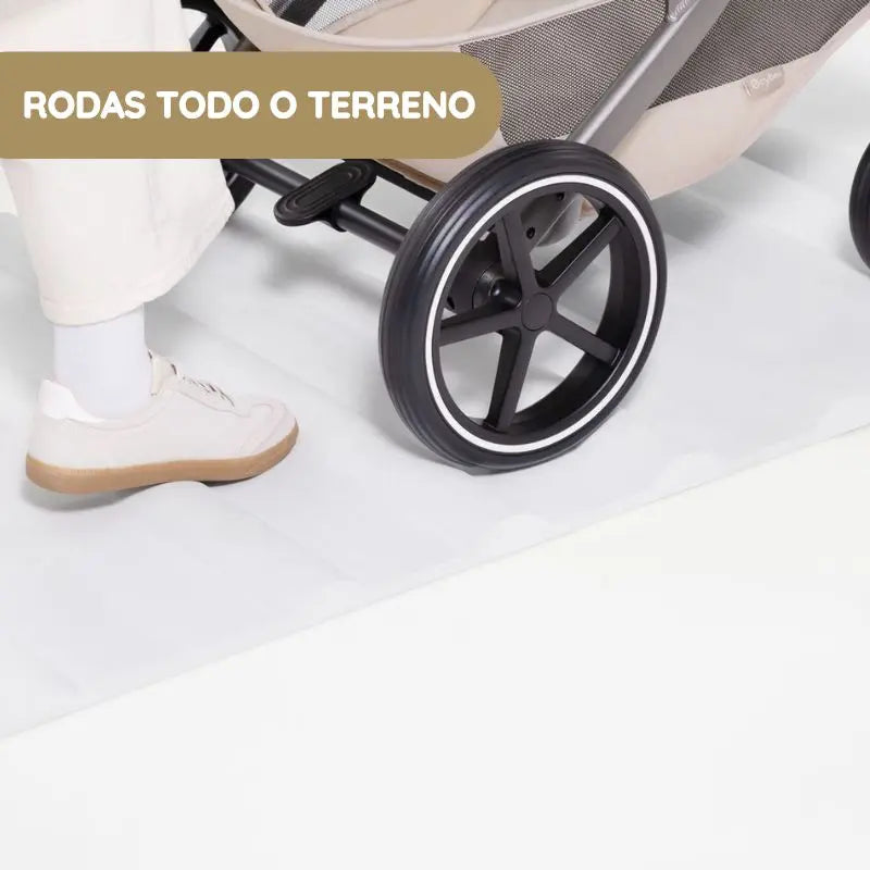 Cybex Balios S Lux Carrinho de Bebé com Alcofa Dobrável - Almond Beige