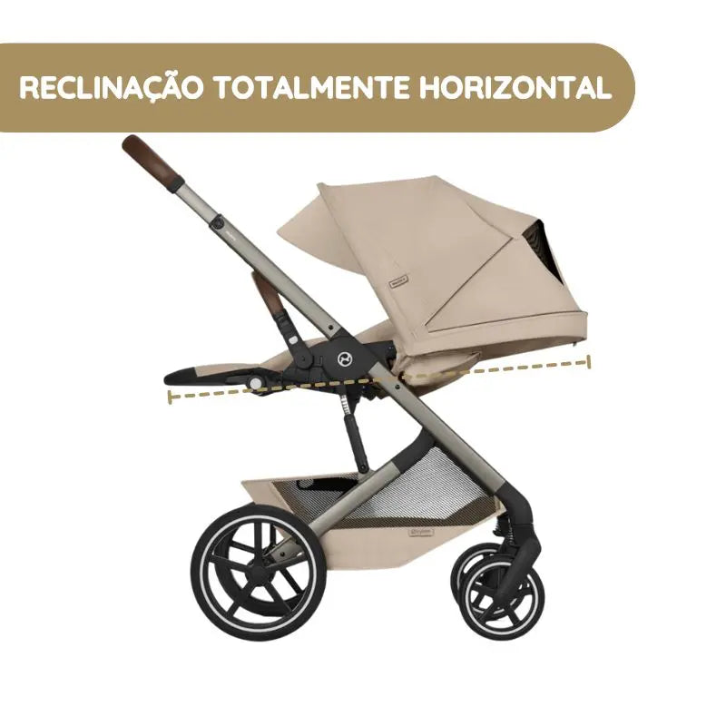 Cybex Balios S Lux Carrinho de Bebé com Alcofa Dobrável - Stormy Blue