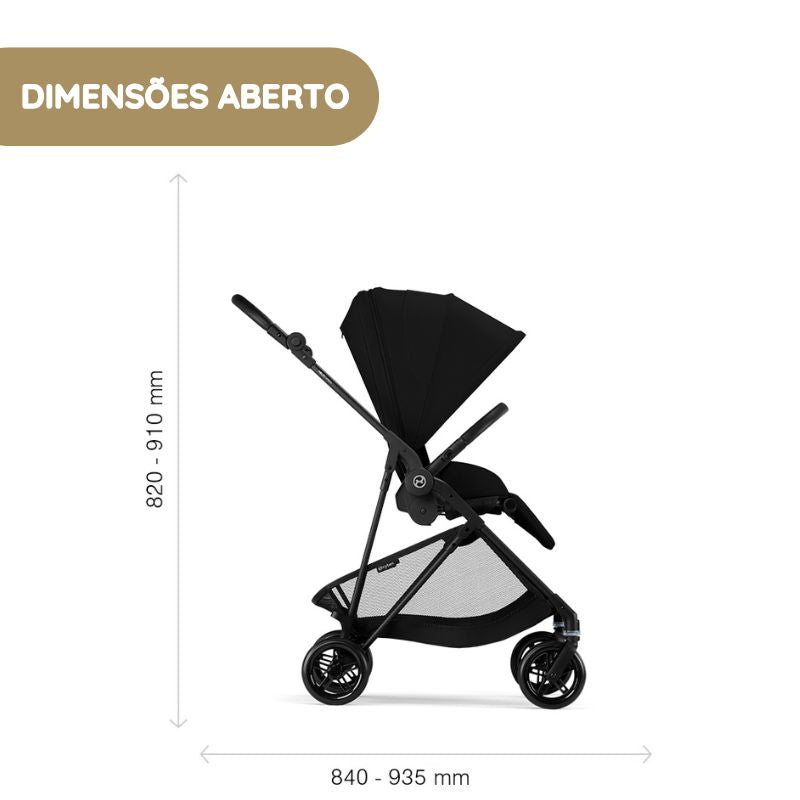 Cybex Melio Carbon Carrinho de Bebé - Cinnamon Yellow