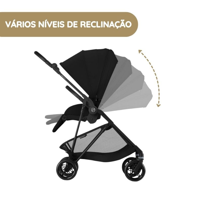 Cybex Melio Carbon Carrinho de Bebé - Magic Black