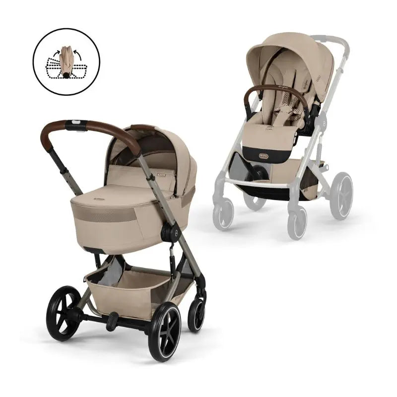 Cybex Balios S Lux Cochecito de bebé con capazo plegable - Almond Beige