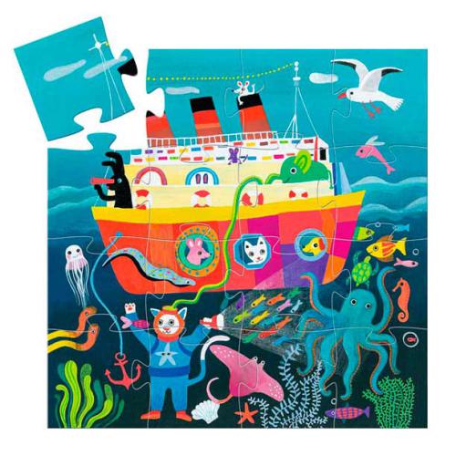 Djeco - Cruzeiro Dos Amigos - Puzzle Silhueta 16 Peças