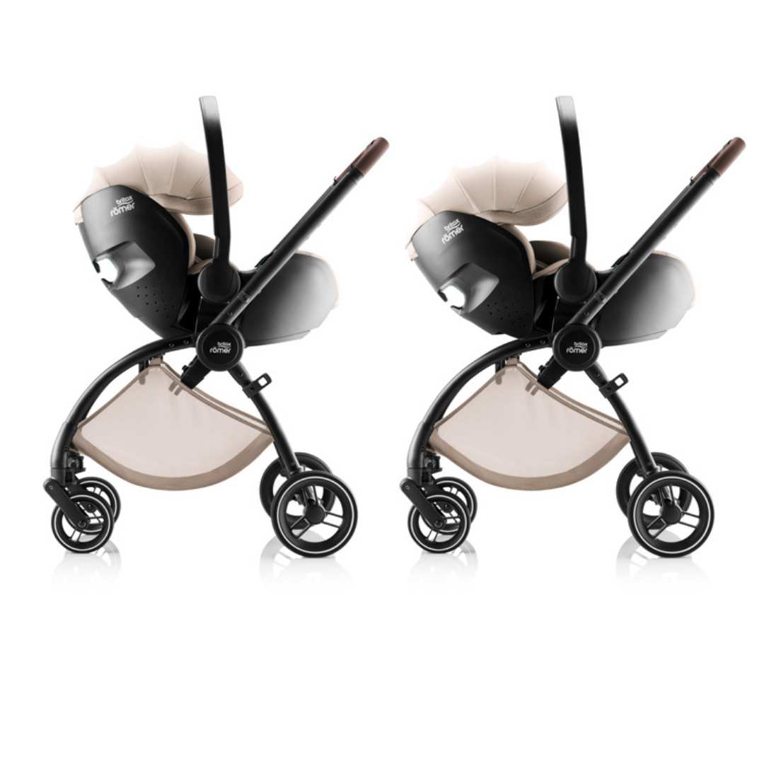 Pack Rio Carrinho de Bebé + Alcofa + Ovinho Baby-Safe Pro + Base Isofix Vario 5Z da Britax Römer - Style Teak