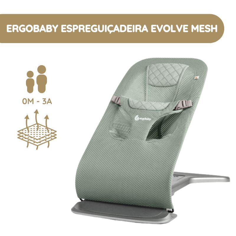 Ergobaby Espreguiçadeira Evolve Mesh - Salvia