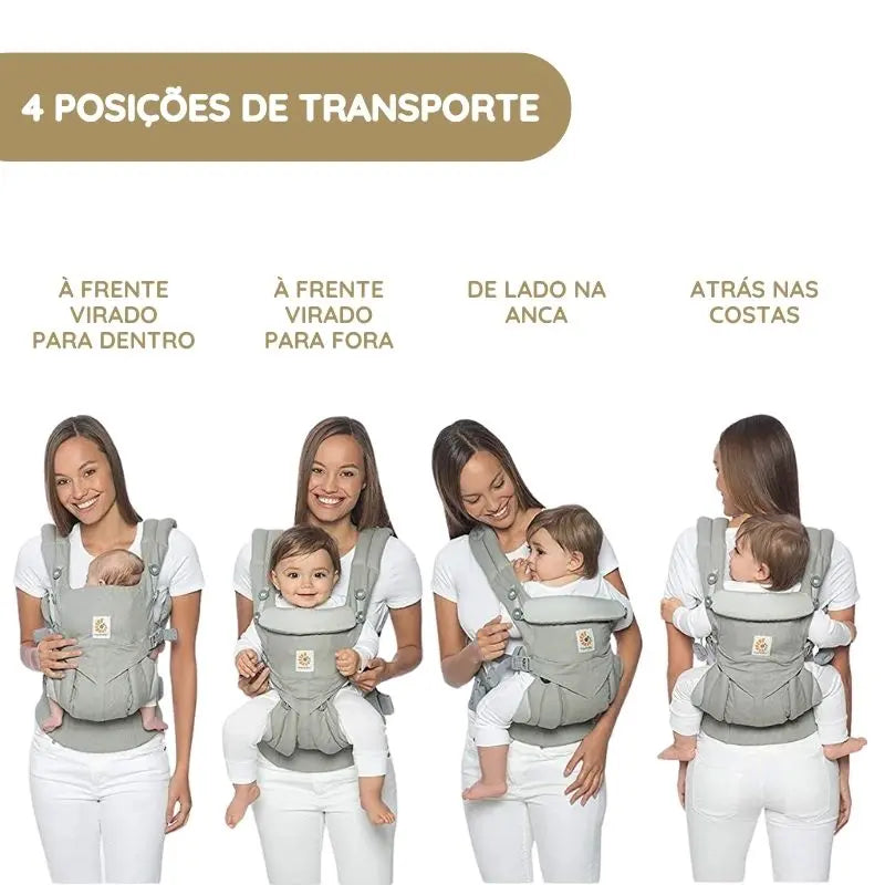 Ergobaby Mochila Portabebé Omni Classic Mesh - Cinza Pérola