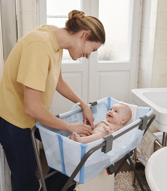 Stokke Flexi Bath Banheira + Suporte - Ocean Blue