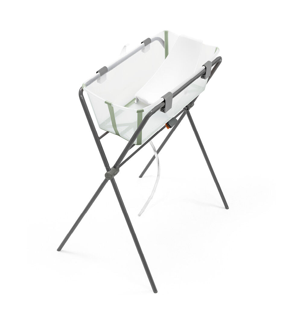 Stokke Flexi Bath + Redutor + Suporte - Transparente & Verde