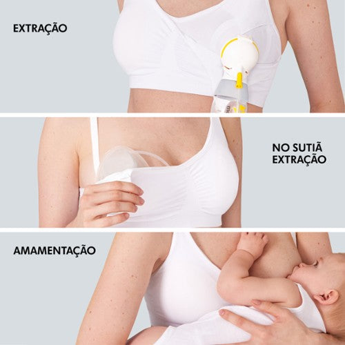 Medela Soutien de Amamentação e Extração 3 em 1 Preto - M