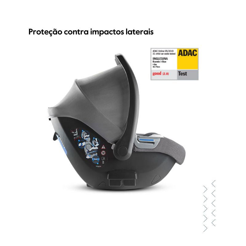 Carrinho de Bebé Inglesina Aptica System Quattro - Marble Grey