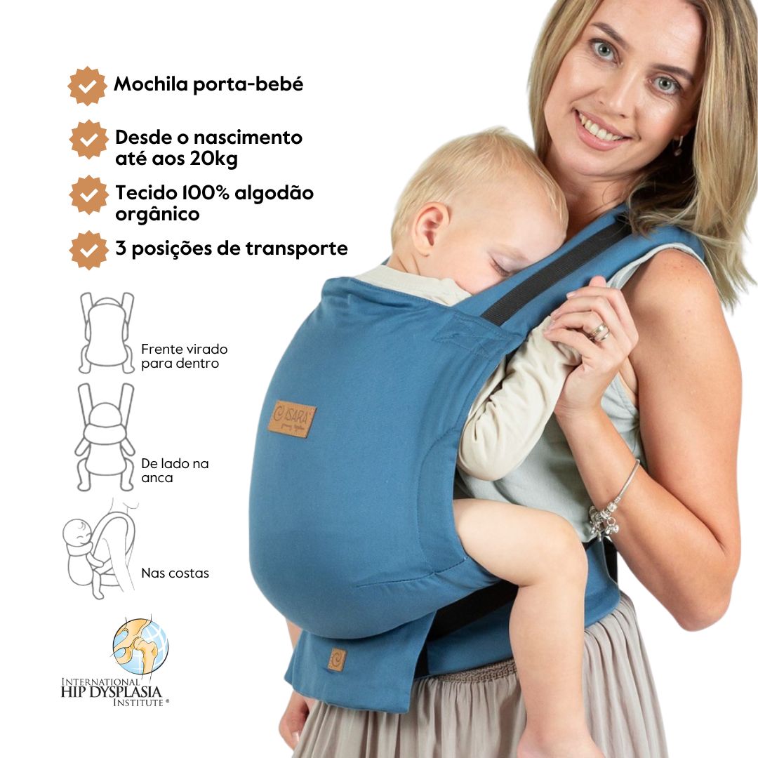 Isara Mochila Portabebé Quick Full Buckle V2 - Bluestone