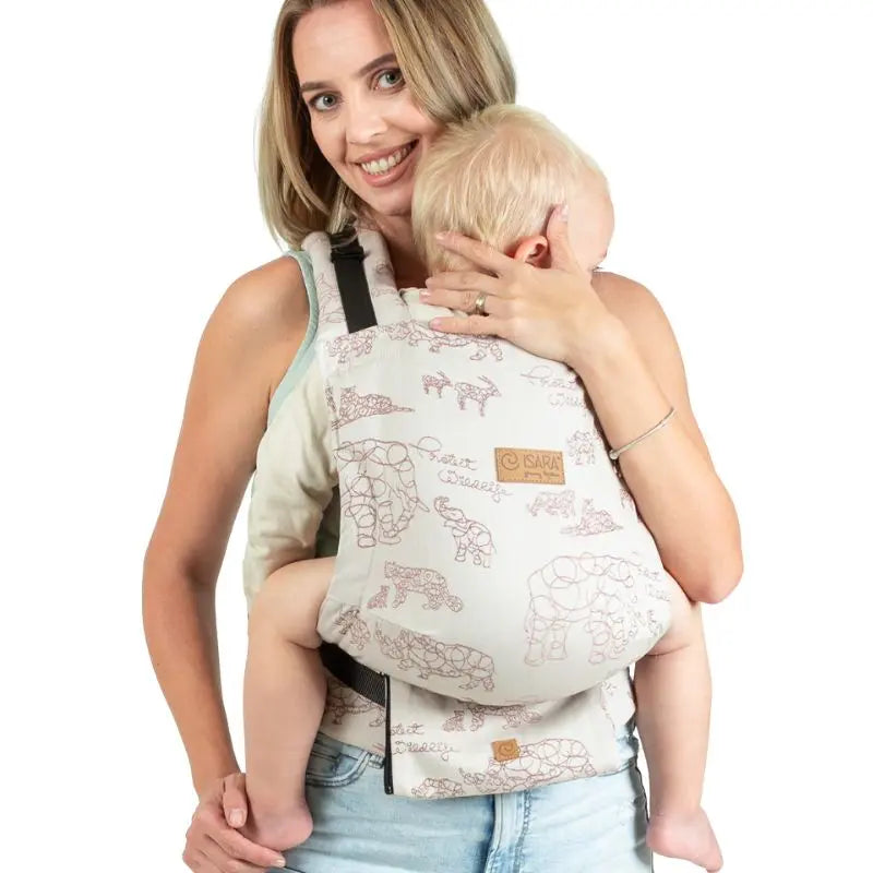 Isara Mochila Portabebé Quick Full Buckle V2 - Wildlife Sandy