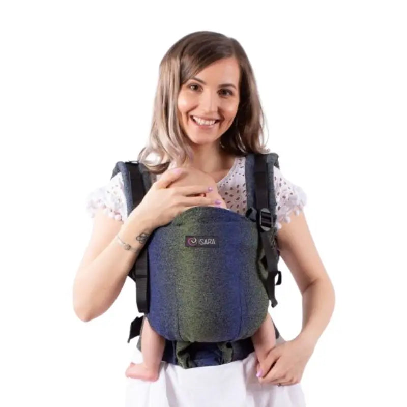 Isara Mochila Portabebé The ONE One size - Pixelated Blue Planet