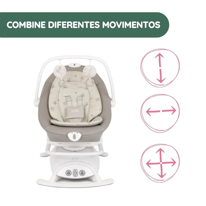 Joie Espreguiçadeira Sansa 2 em 1 - Cosmo Tan