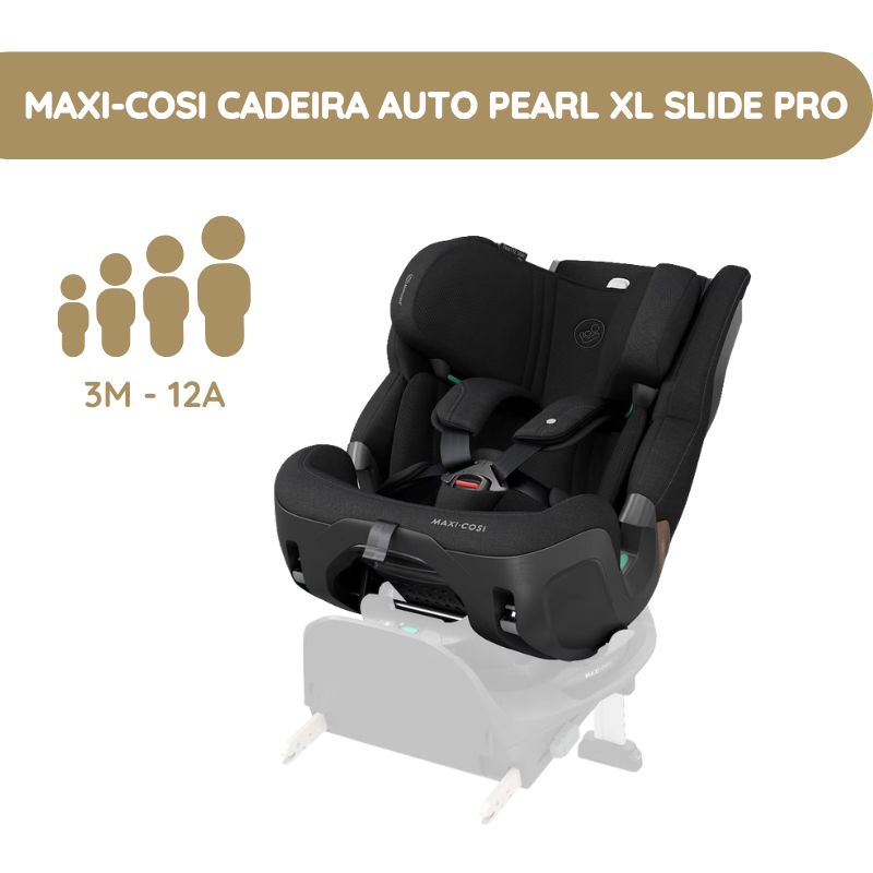 Maxi-Cosi Cadeira Auto Pearl XL Slide Pro - Authentic Black