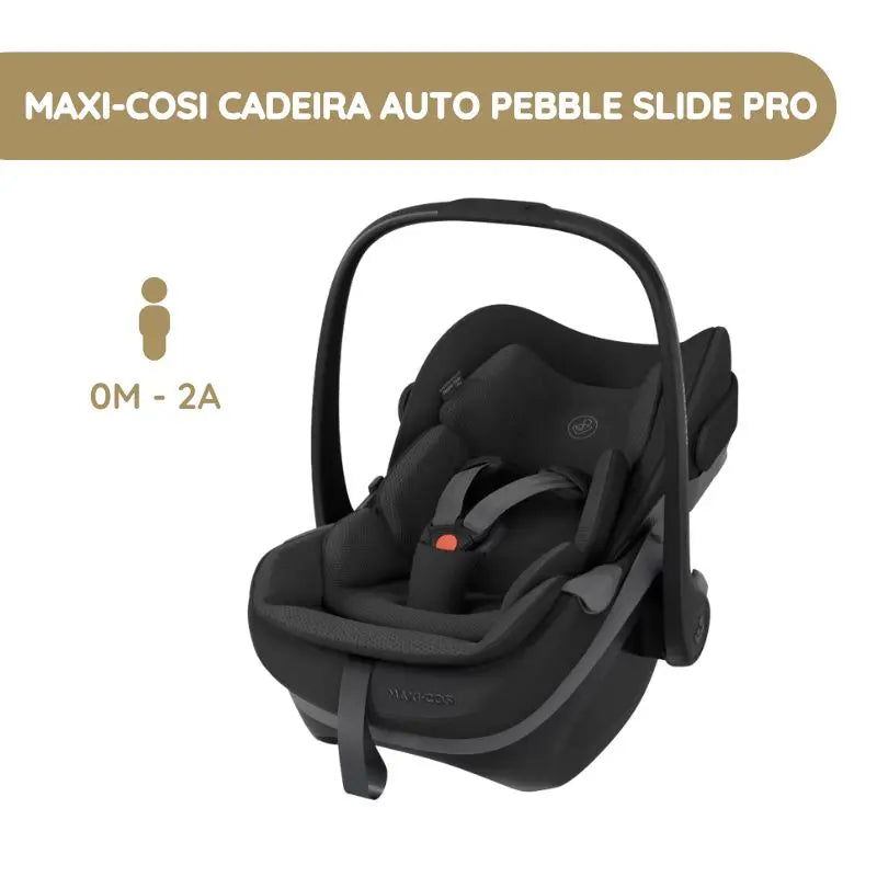 Maxi-Cosi Cadeira Auto Pebble Slide Pro - Onyx Black