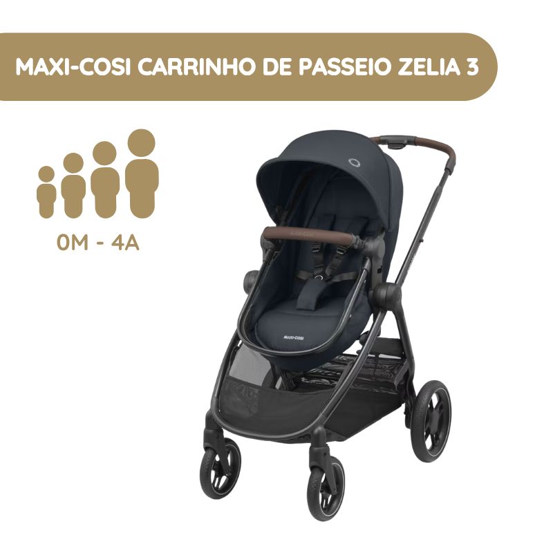 Maxi-Cosi Carrinho de Bebé Zelia 3 - Essential Graphite