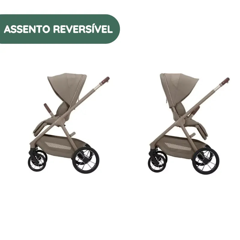Assento reversível para acompanhar o crescimento
