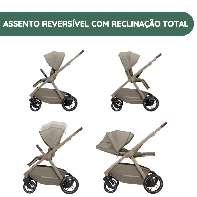 Assento reversível com reclinação total