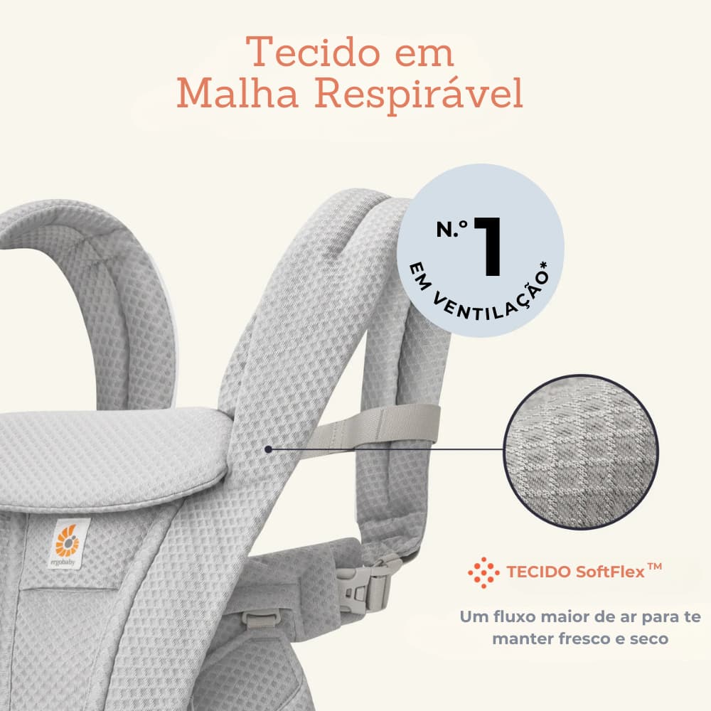 Mochila Porta-bebés Omni Deluxe Mesh da Ergobaby - Midnight Blue