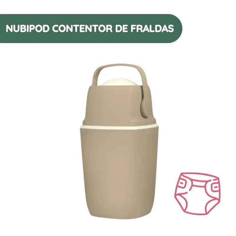 Contentor de Fraldas NubiPod - Castanho