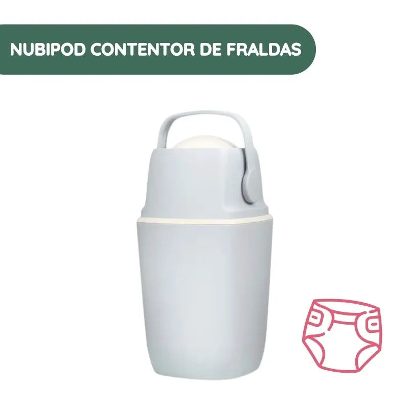 Contentor de Fraldas NubiPod - Cinzento