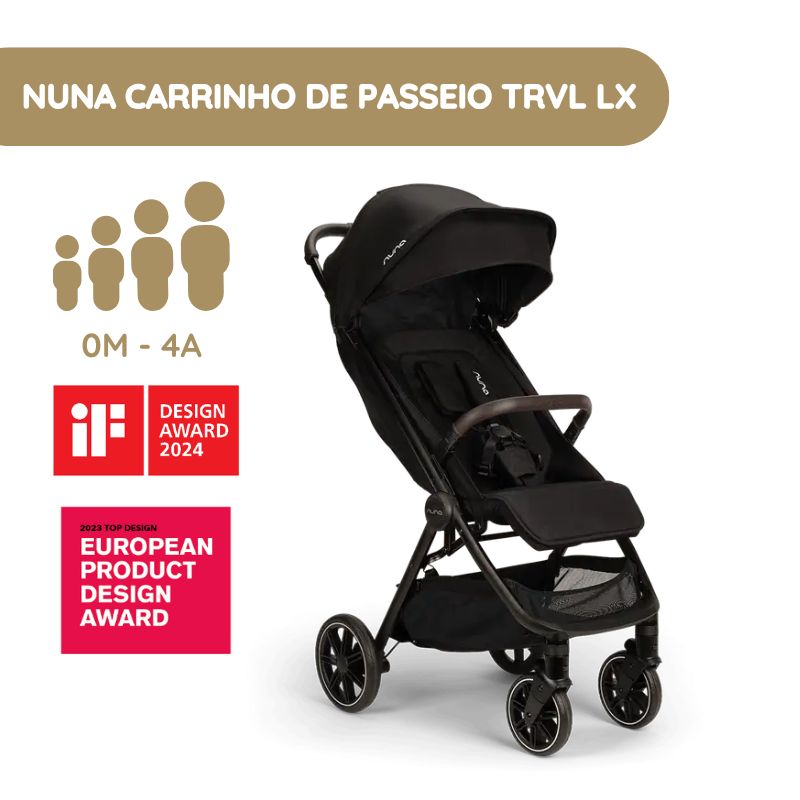 Nuna Carrinho de Bebé Trvl Lx - Caviar