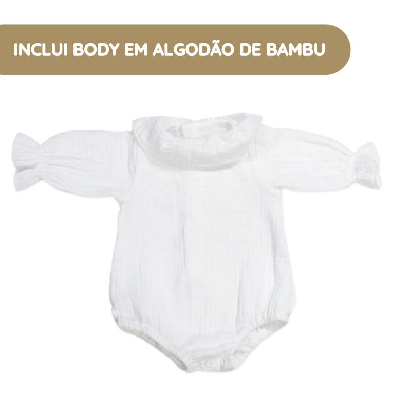 Pasito a Pasito Conjunto Recém-nascido Tricot 0-1M/56 cm - Rosa