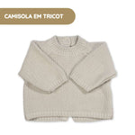 Pasito a Pasito Conjunto Recém-nascido Tricot 0-1M/56 cm - Rosa