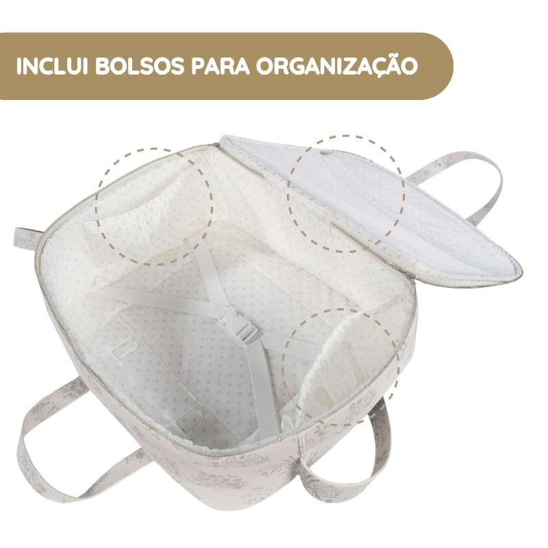 Pasito a Pasito Mala de Maternidade Toile de Jouy - Cream