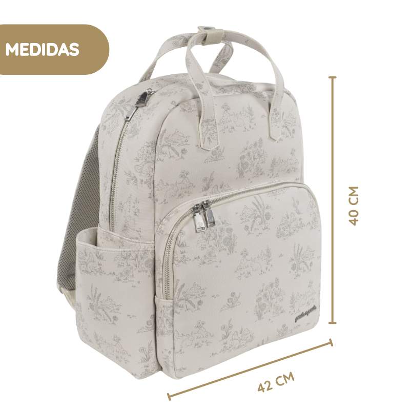 Pasito a Pasito Mochila Toile de Jouy - Cream