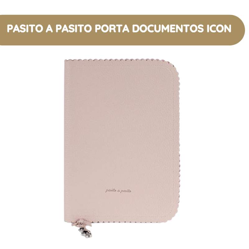Pasito a Pasito Porta Documentos Icon - Rose