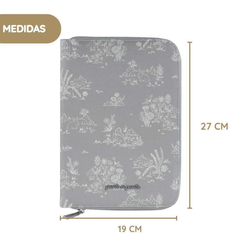 Pasito a Pasito Porta Documentos Toile de Jouy - Cream