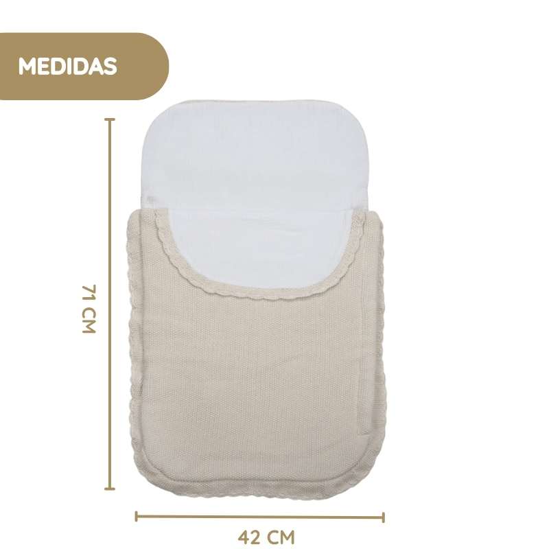 Pasito a Pasito Saco Manta Tricot - Beige