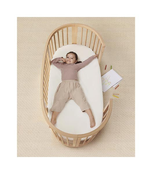 Stokke Sleepi Mini Berço + Extensão + Colchões + Lençóis - Natural