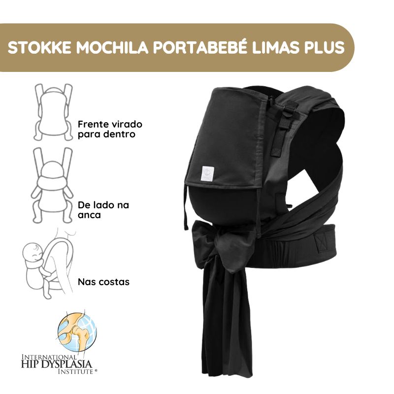 Stokke Mochila Portabebé Limas Plus - Black