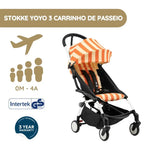 Stokke YOYO 3 Carrinho de Bebé - White + Color Pack Capri