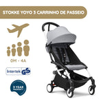 Stokke YOYO 3 Carrinho de Bebé - White + Color Pack - Stone