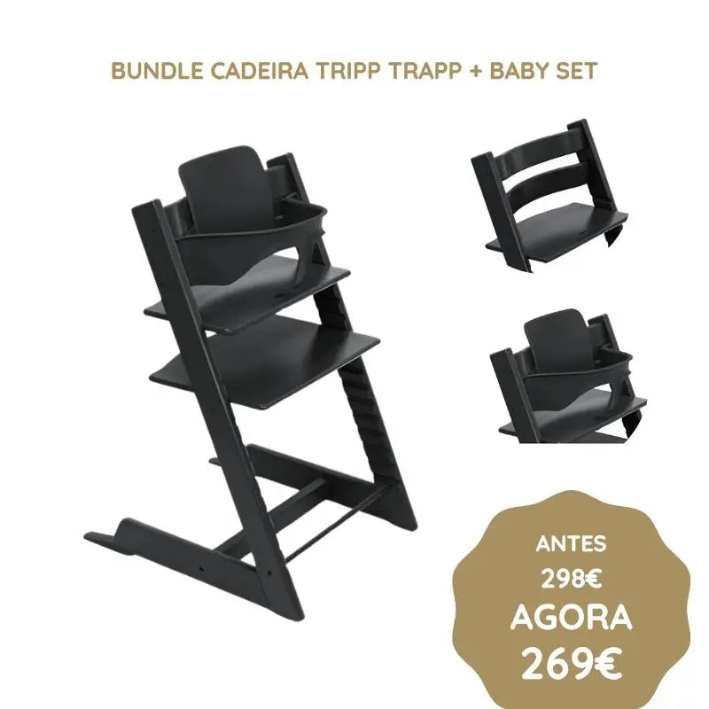 Stokke Pack Silla Tripp Trapp + Baby Set - Black