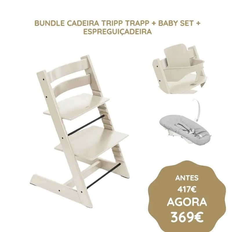 Stokke Pack Trona Tripp Trapp + Baby Set + Hamaca - White