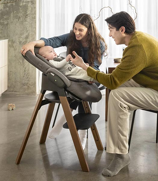 Stokke Steps Espreguiçadeira - Herringbone Grey / White Chassis