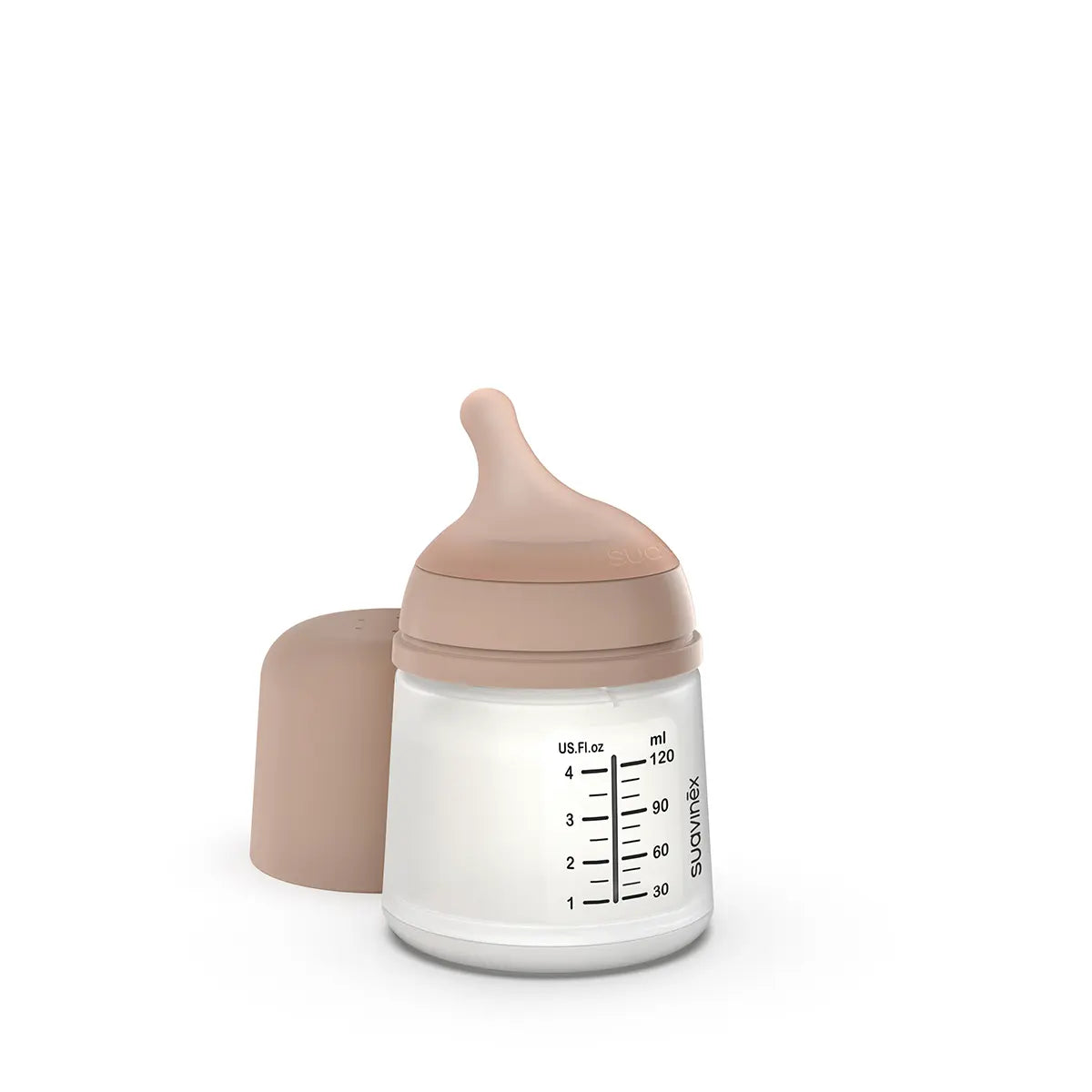 Suavinex Biberón Anticólico Zero.Zero 120 ml - Flujo Adaptable - Tono Medio
