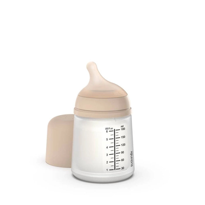 Suavinex Biberón Anticólico Zero.Zero 180 ml - Flujo Lento - Tono Claro