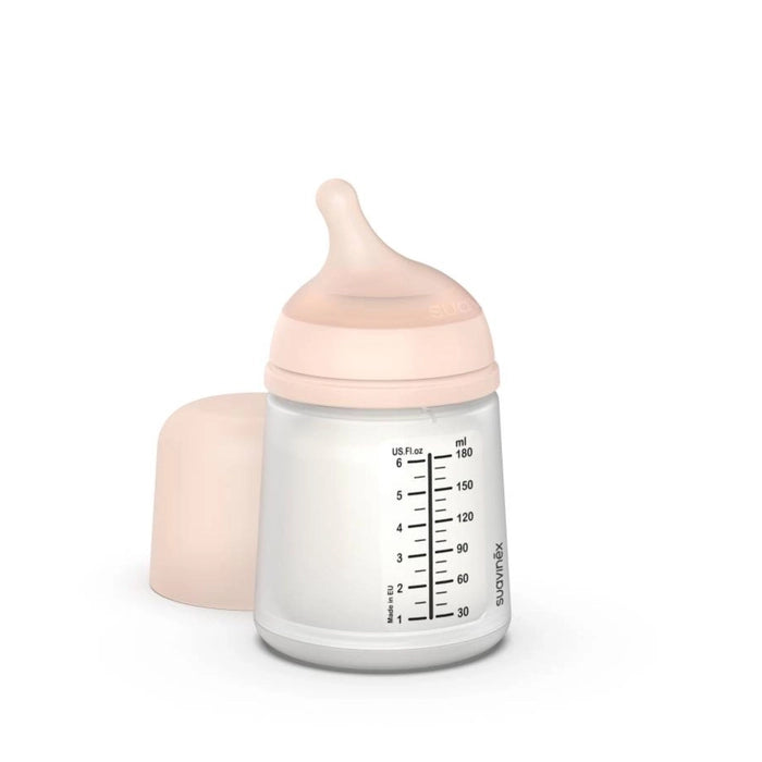 Suavinex Biberón Anticólico Zero.Zero 180 ml - Flujo Lento - Tono Muy Claro