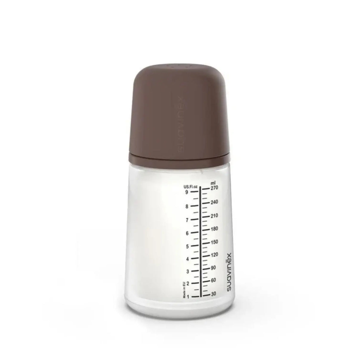 Suavinex Biberón Anticólico Zero.Zero 270 ml - Flujo Medio - Tono Oscuro