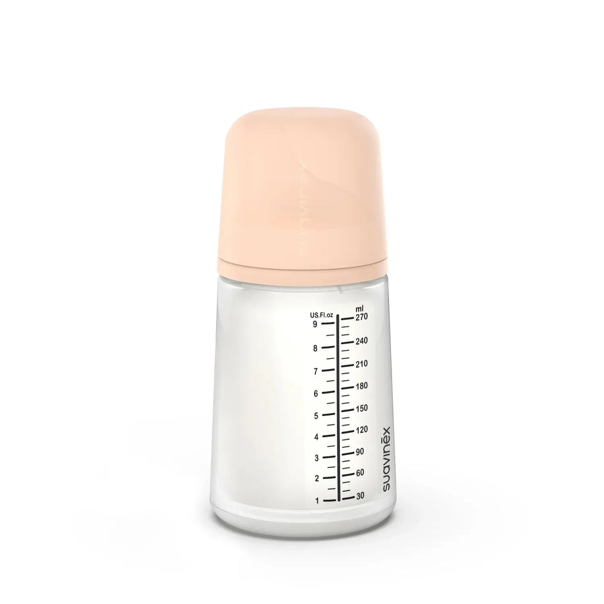 Suavinex Biberón Anticólico Zero.Zero 270 ml - Flujo Medio - Tono Muy Claro