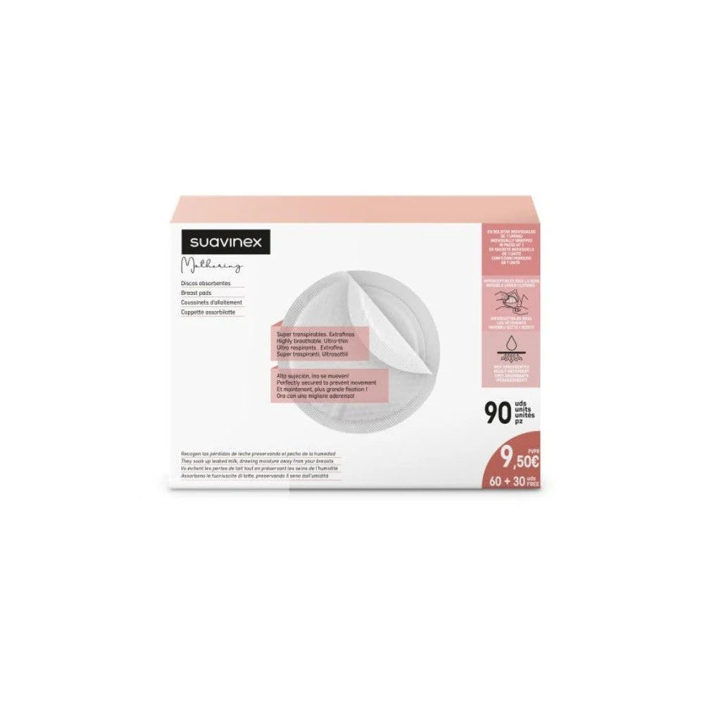 Suavinex Discos Absorbentes Desechables - 60 + 30 Unidades